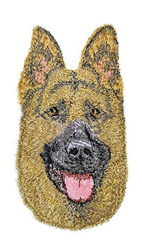 Dog Faces[German Shepherd] Embroidery Iron On/Sew patch [4"x 2.2."]