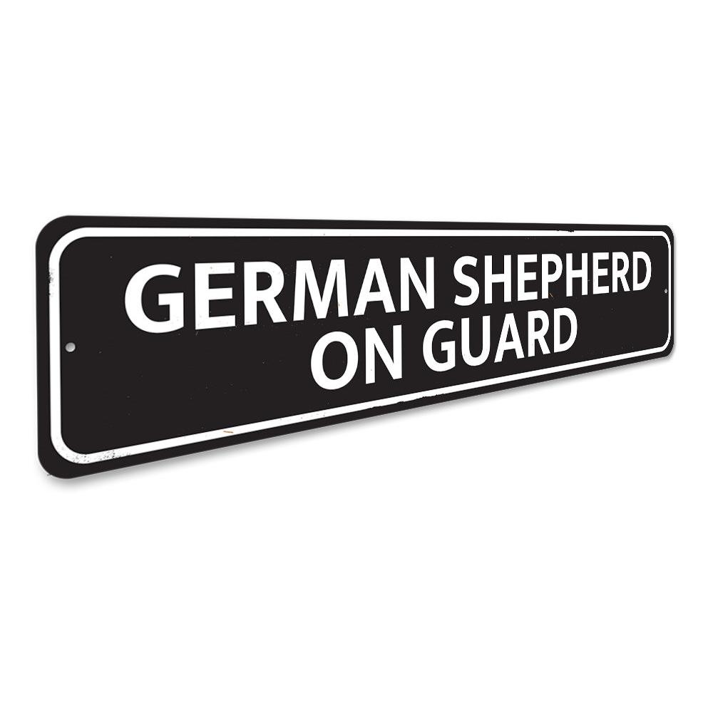 German Shepherd On Guard Sign