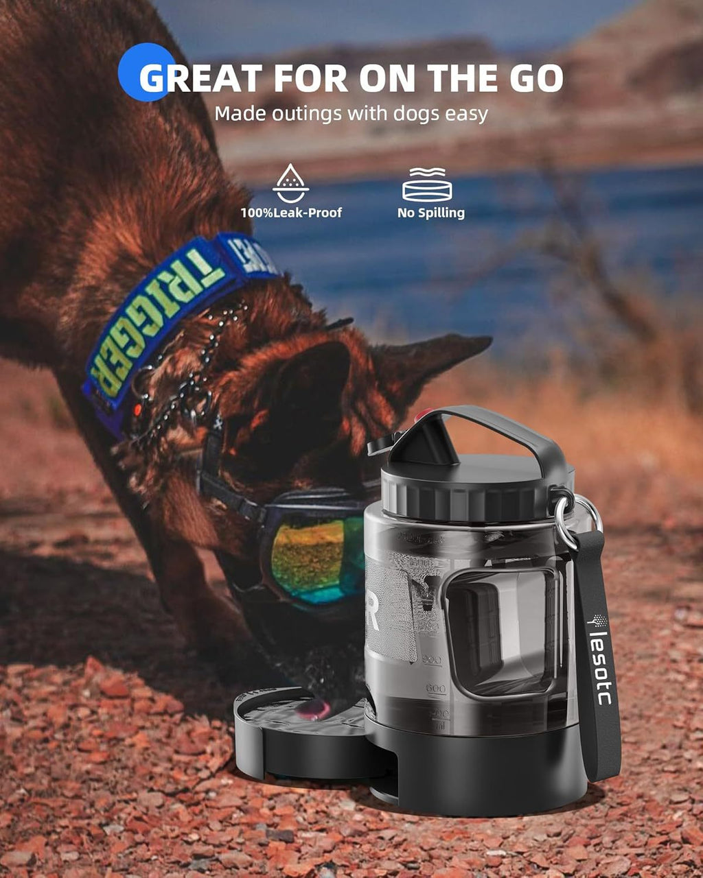 Lassot Portable Pull-out Water Bowl For Dogs, Large Capacity, Perfect