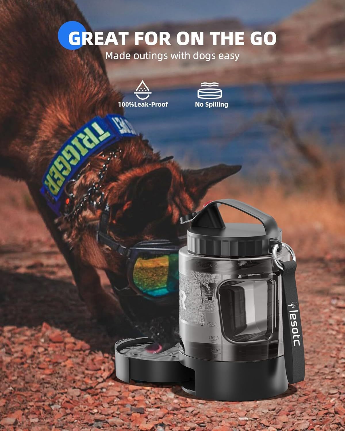 Lassot Portable Pull-out Water Bowl For Dogs, Large Capacity, Perfect