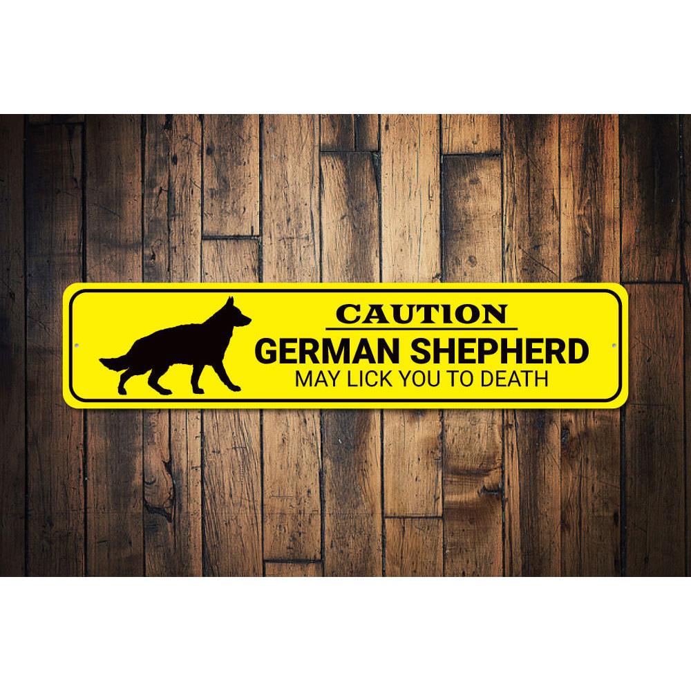 Caution German Shepherd Sign