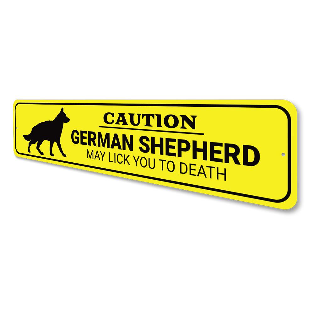Caution German Shepherd Sign