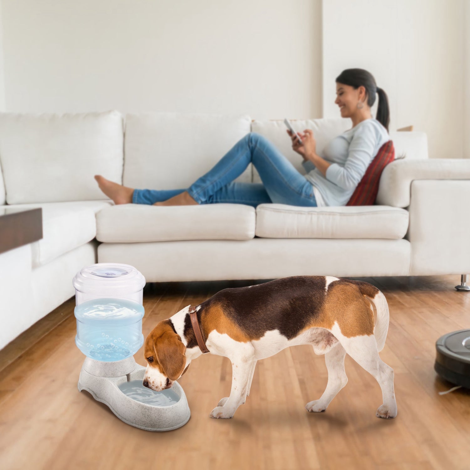 3.5L 1Gal Pet Water Dispenser Self-Dispensing Gravity Pets Water