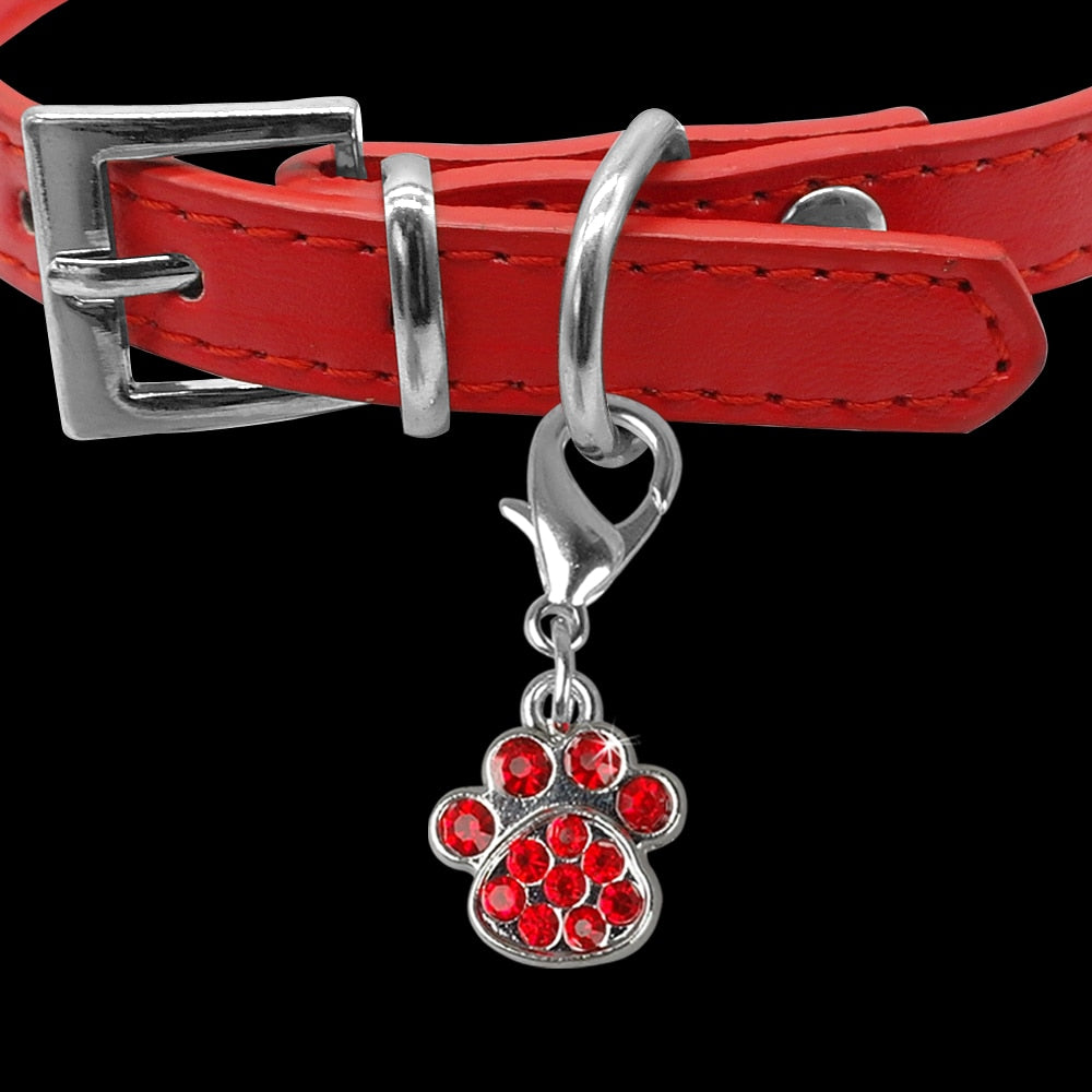 6pcs/lot Bling Rhinestone Dog Cat Collar