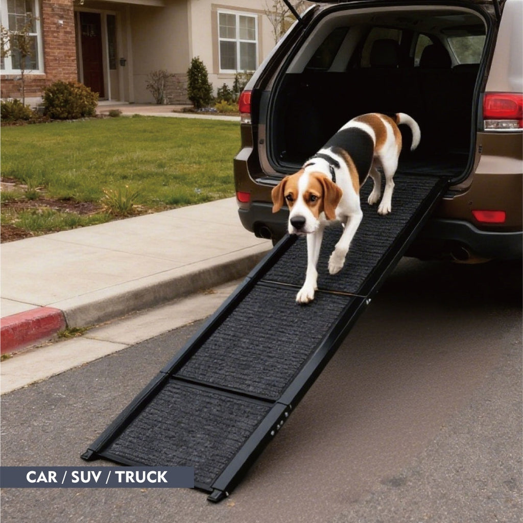 Dog Ramp For Car 65x17 Large Folding Pet Stair Ramps For Truck, SUV,