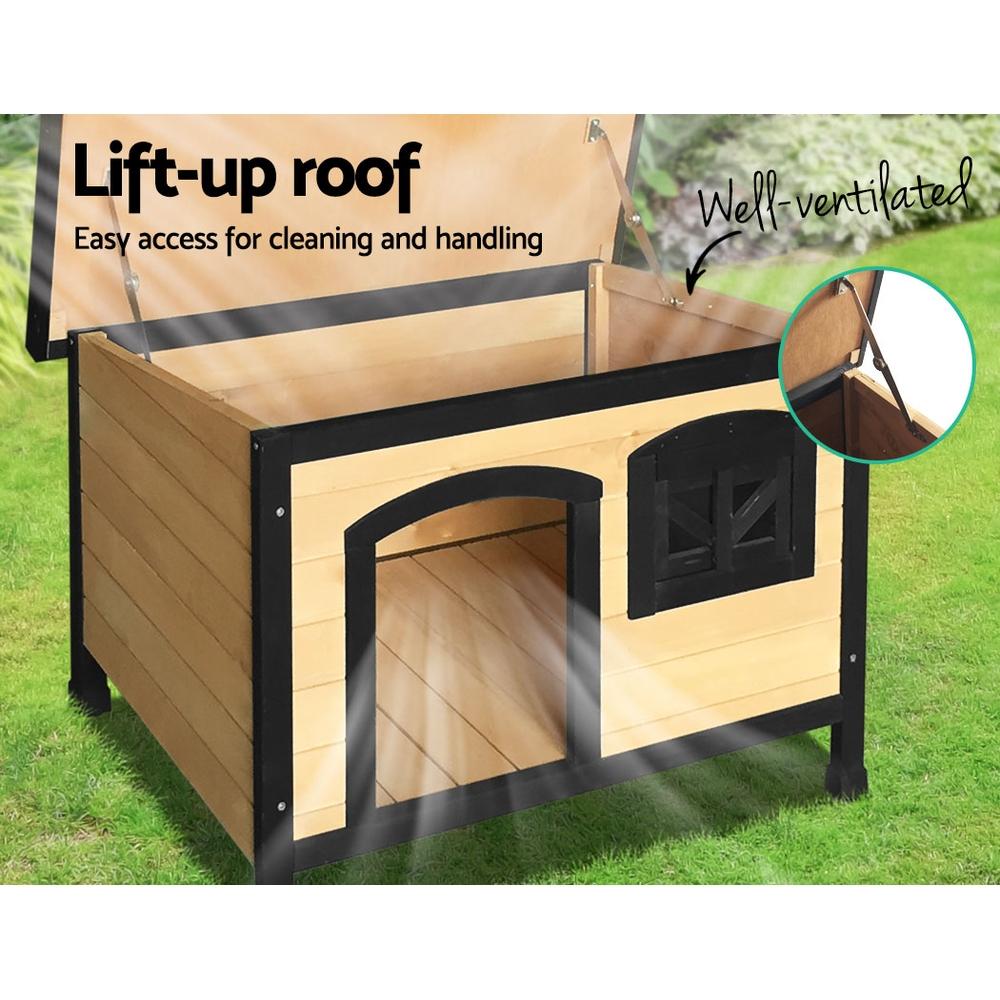 i.Pet Dog Kennel Extra Large Wooden Outdoor Indoor Puppy Pet House