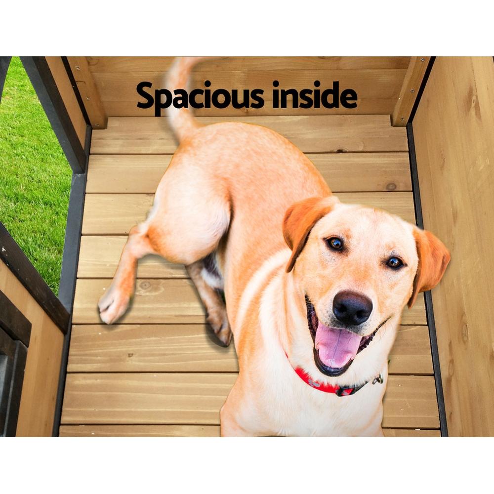 i.Pet Dog Kennel Extra Large Wooden Outdoor Indoor Puppy Pet House