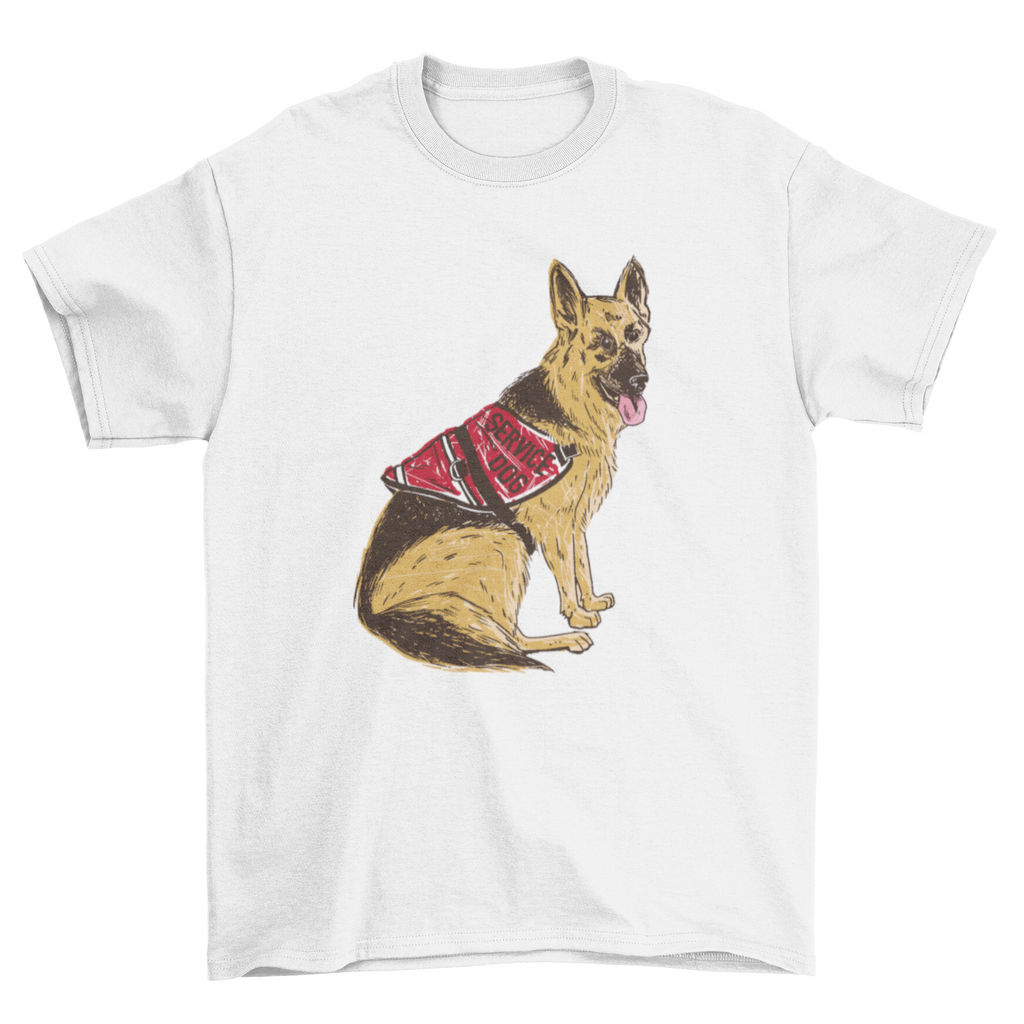 German shepherd service dog t-shirt