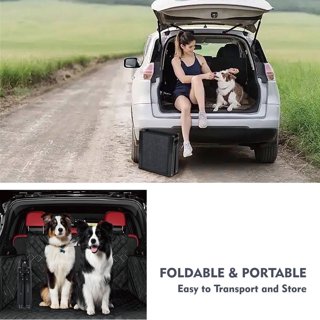 Dog Ramp For Car 65x17 Large Folding Pet Stair Ramps For Truck, SUV,